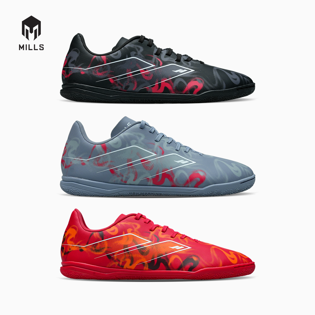 MILLS SEPATU FUTSAL AURA IN BLACK/RED/WHITE 9407702
