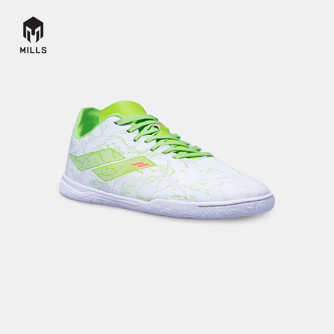MILLS SEPATU FUTSAL FLAME 2.0 IN JR WHITE/LIME GREEN 9803503