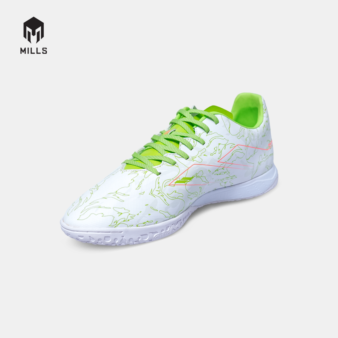 MILLS Sepatu Futsal Flame 2.0 IN White / Lime Green 9403908
