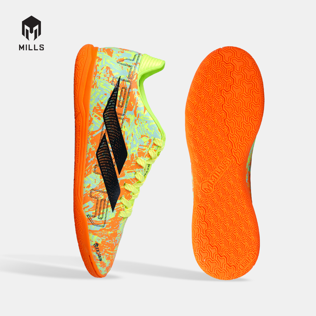 MILLS SEPATU FUTSAL TROYA 3.0 IN JR FRESH.ORANGE/LASER.LIME/BLACK 9808704
