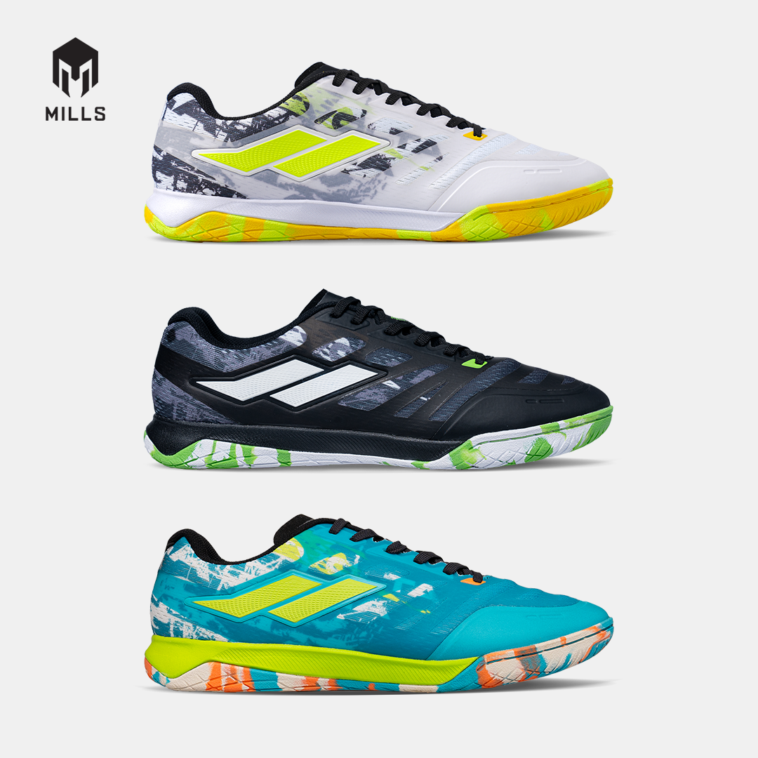 MILLS SEPATU FUTSAL VOLTASALA ALVEZ BLACK/WHITE/GREEN 9501808