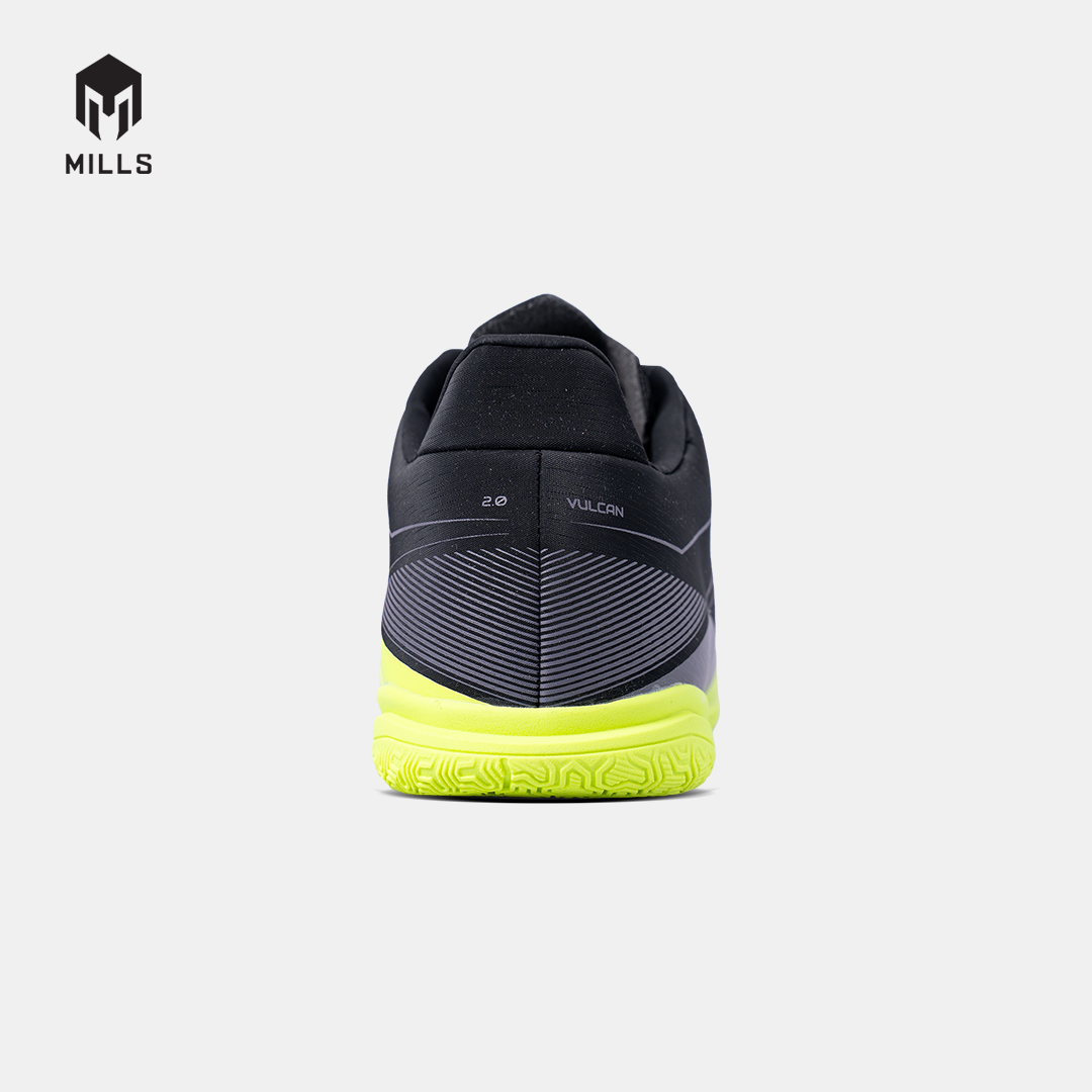 MILLS SEPATU FUTSAL VULCAN 2.0 IN JR BLACK/SILVER/NEON 9803305