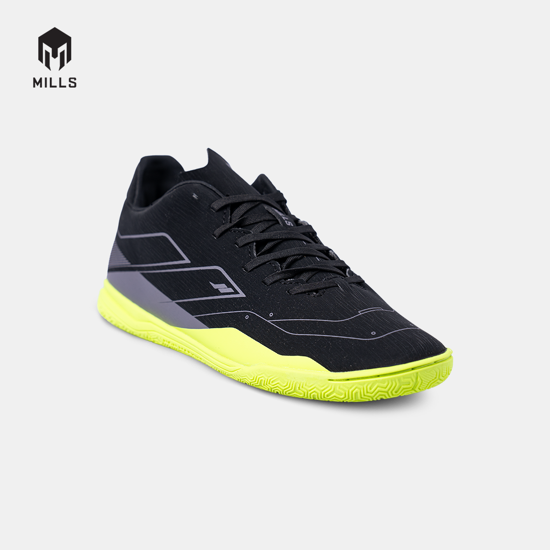 MILLS SEPATU FUTSAL VULCAN 2.0 IN JR BLACK/SILVER/NEON 9803305