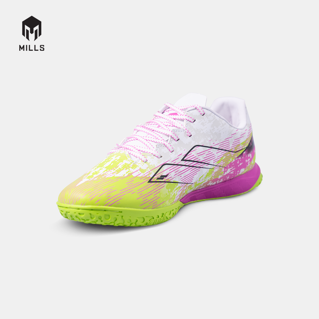 MILLS Sepatu Futsal Xyclops Speedfreak 1.2 Prime IN White/Lime.Green/Pink 9406004