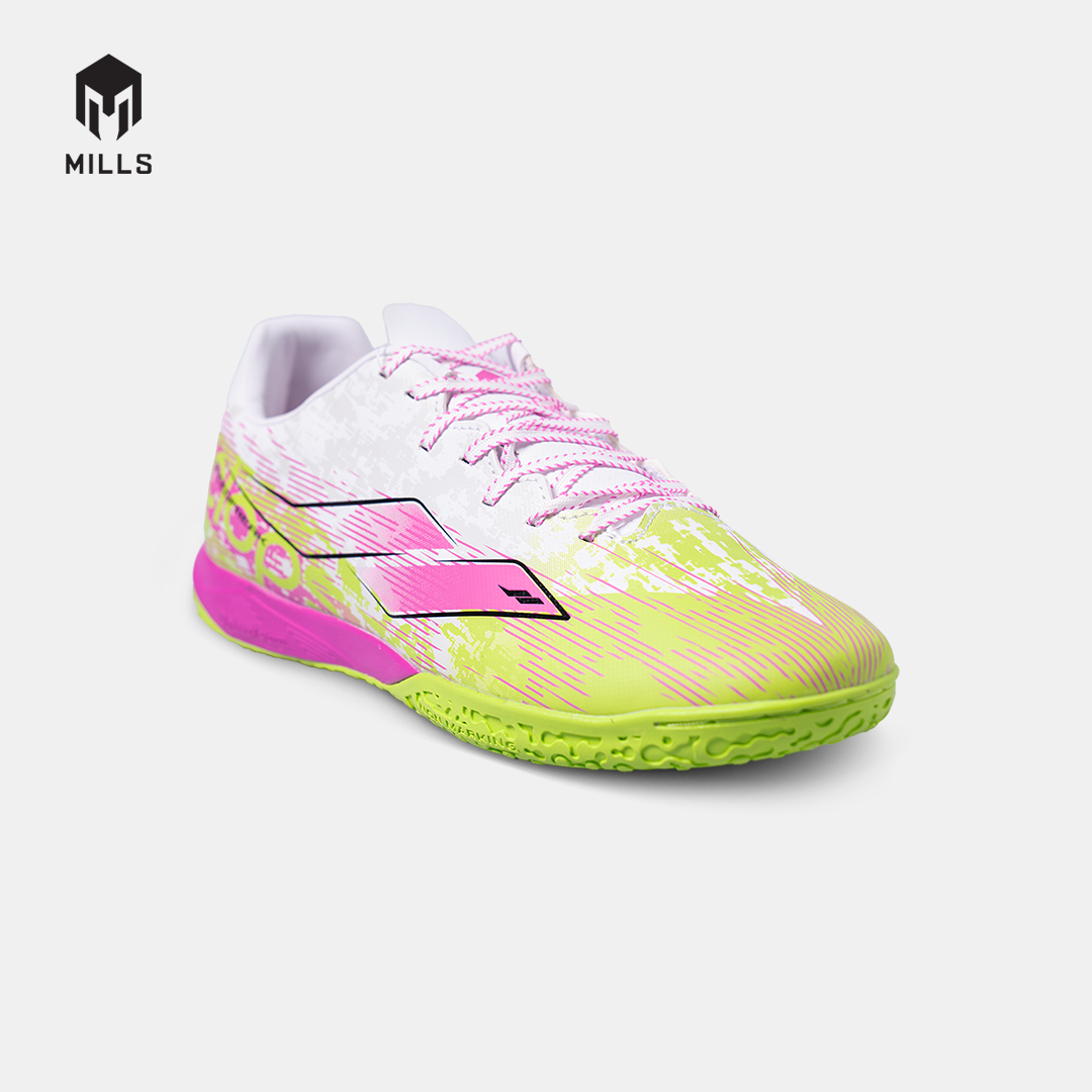 MILLS Sepatu Futsal Xyclops Speedfreak 1.2 Prime IN White/Lime.Green/Pink 9406004