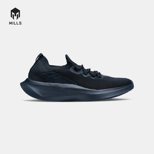 MILLS SEPATU LARI RUNNING SHOES CRUZ TRIPLE BLACK 9105803
