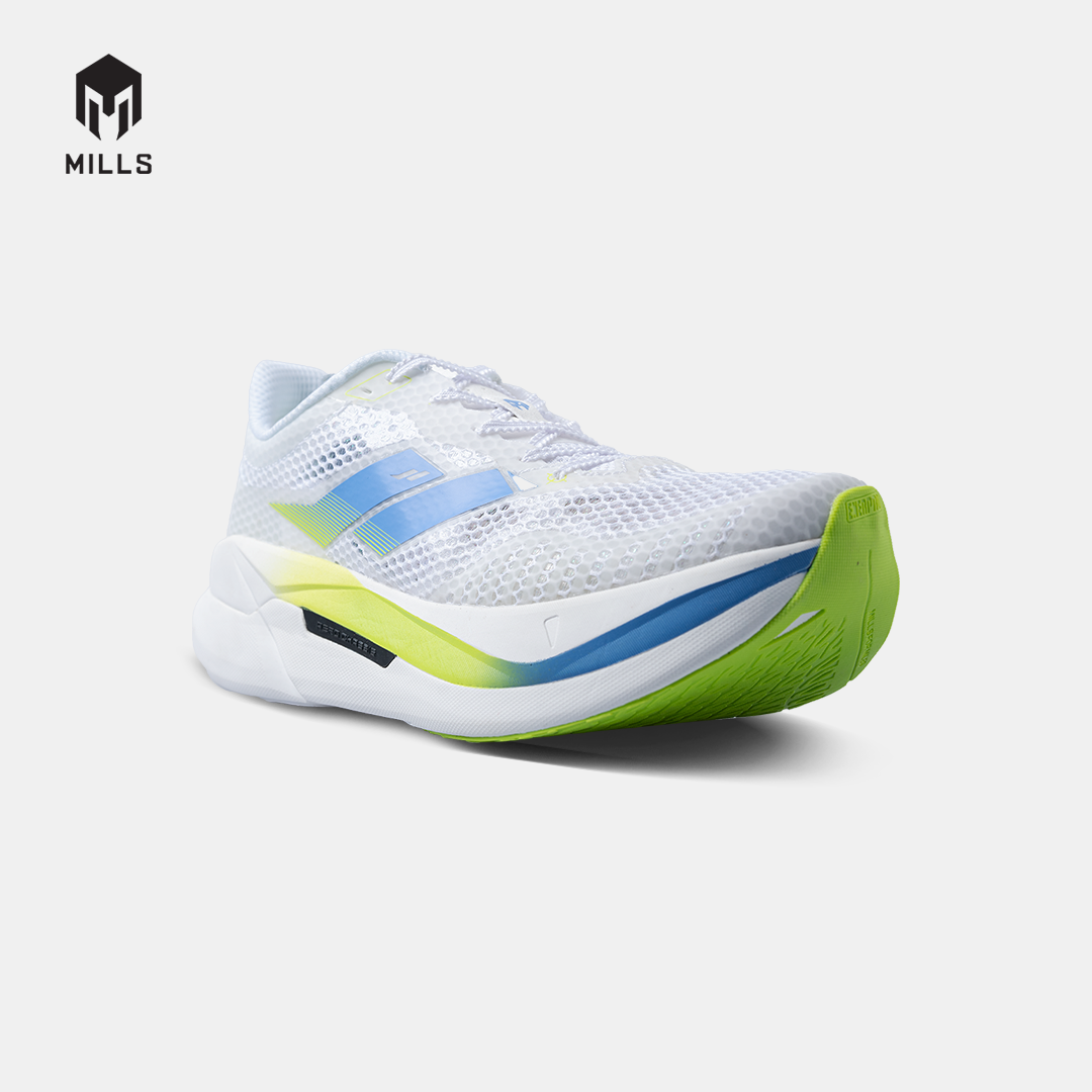 MILLS SEPATU LARI RUNNING SHOES ENERPRO ZENITH WHITE/OCEAN.BLUE/NEON.LIME 9104504