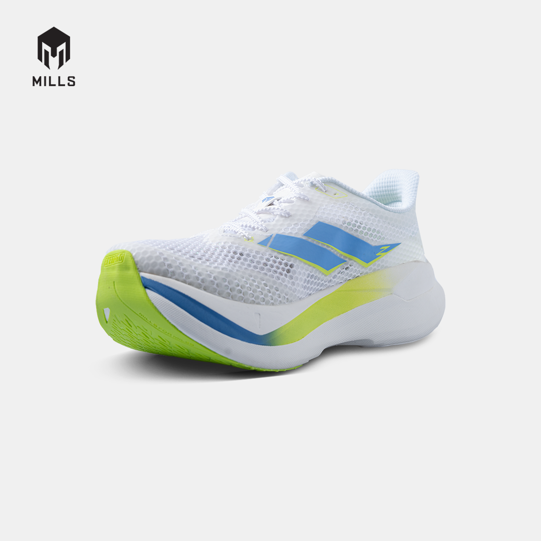 MILLS SEPATU LARI RUNNING SHOES ENERPRO ZENITH WHITE/OCEAN.BLUE/NEON.LIME 9104504