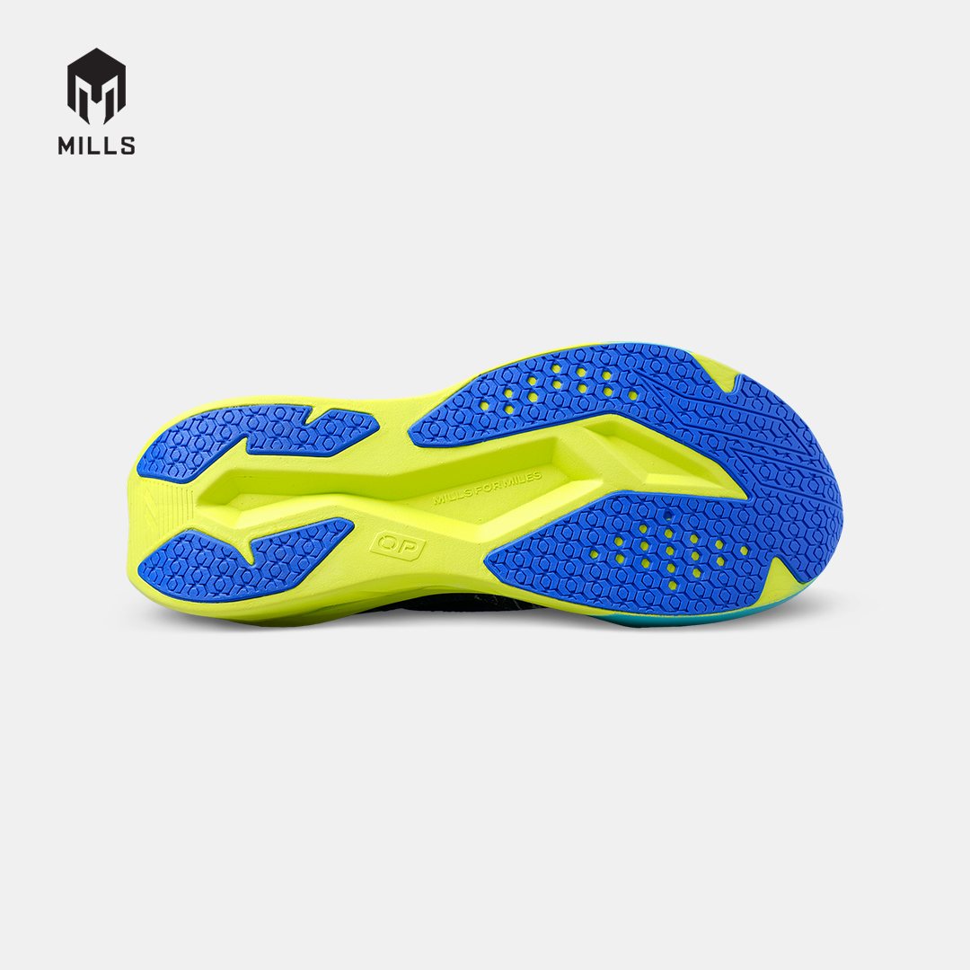 MILLS SEPATU LARI RUNNING SHOES ENERSTRIKE FLY M2 BLACK/SILVER/NEON 9105208