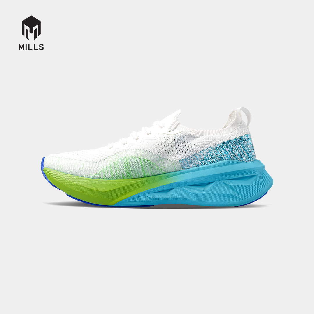 MILLS SEPATU LARI RUNNING SHOES ENERSTRIKE FLY M2 WHITE/BLUE/GREEN 9105206