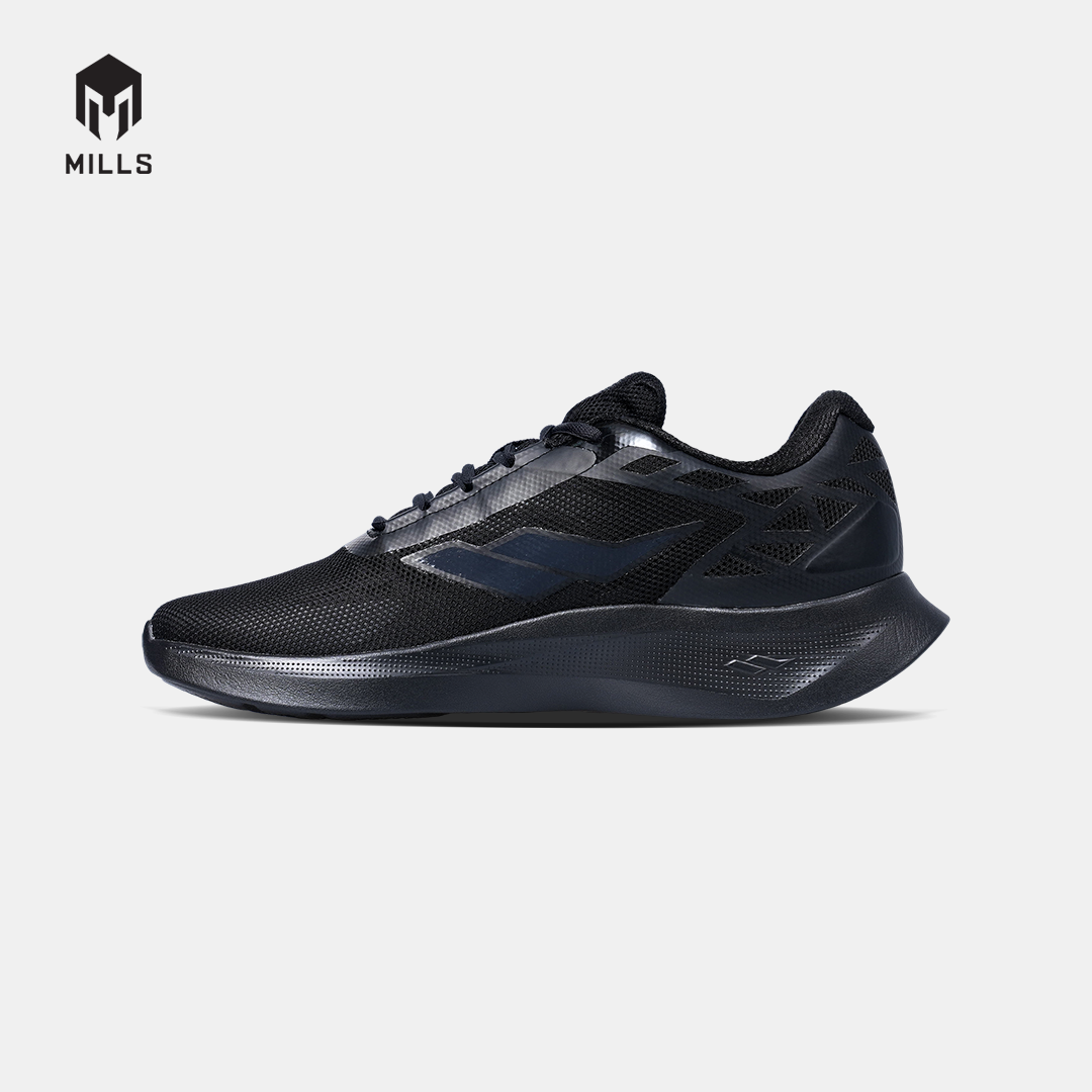 MILLS SEPATU LARI RUNNING SHOES SONIC ALL BLACK 9106301