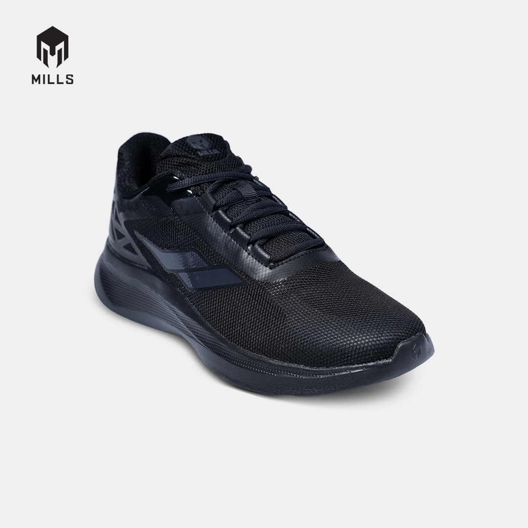 MILLS SEPATU LARI RUNNING SHOES SONIC ALL BLACK 9106301
