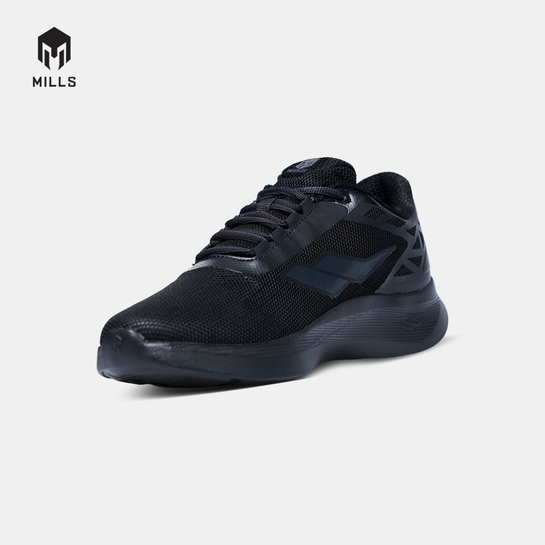 MILLS SEPATU LARI RUNNING SHOES SONIC ALL BLACK 9106301