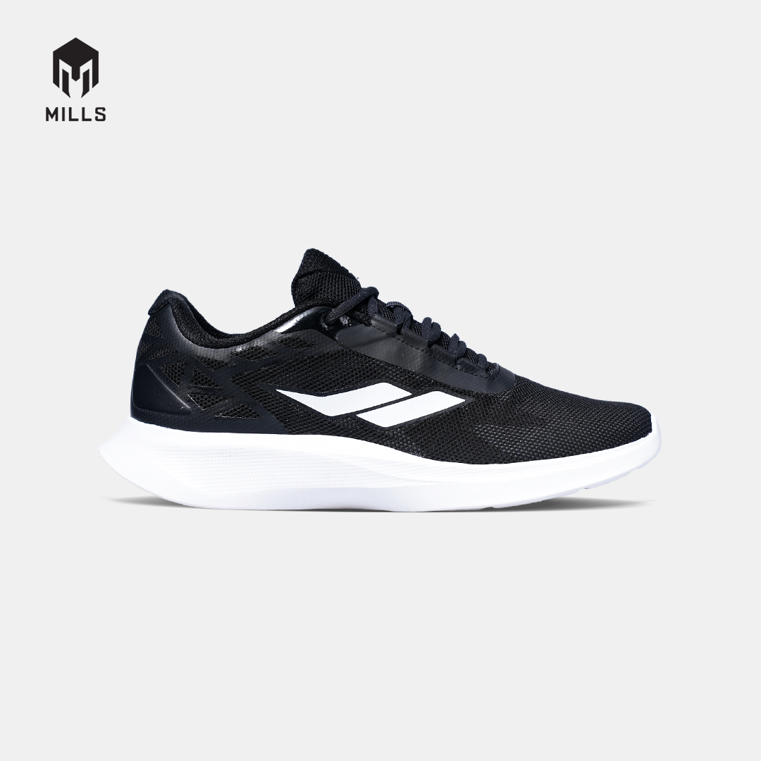 MILLS SEPATU LARI RUNNING SHOES SONIC BLACK/WHITE 9106303