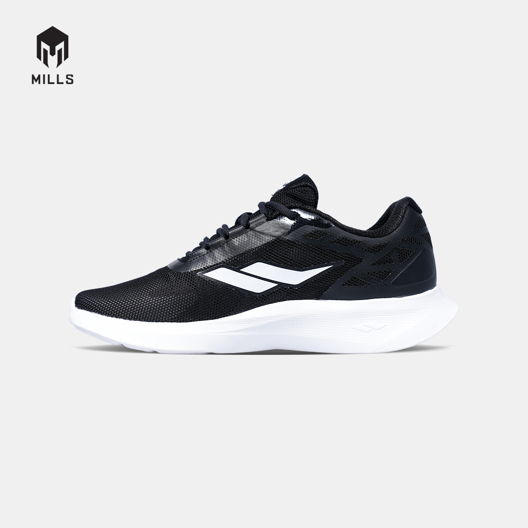 MILLS SEPATU LARI RUNNING SHOES SONIC BLACK/WHITE 9106303