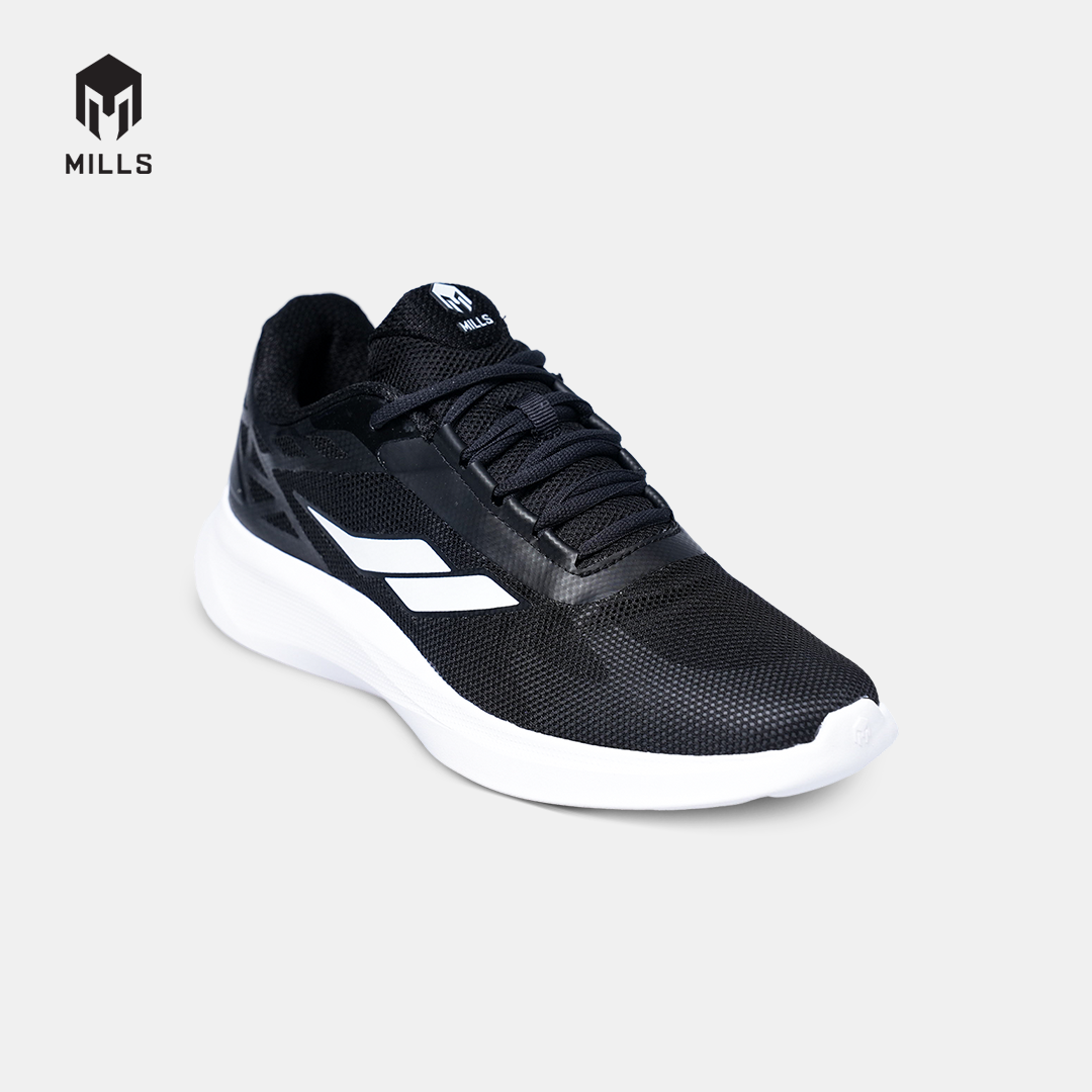 MILLS SEPATU LARI RUNNING SHOES SONIC BLACK/WHITE 9106303