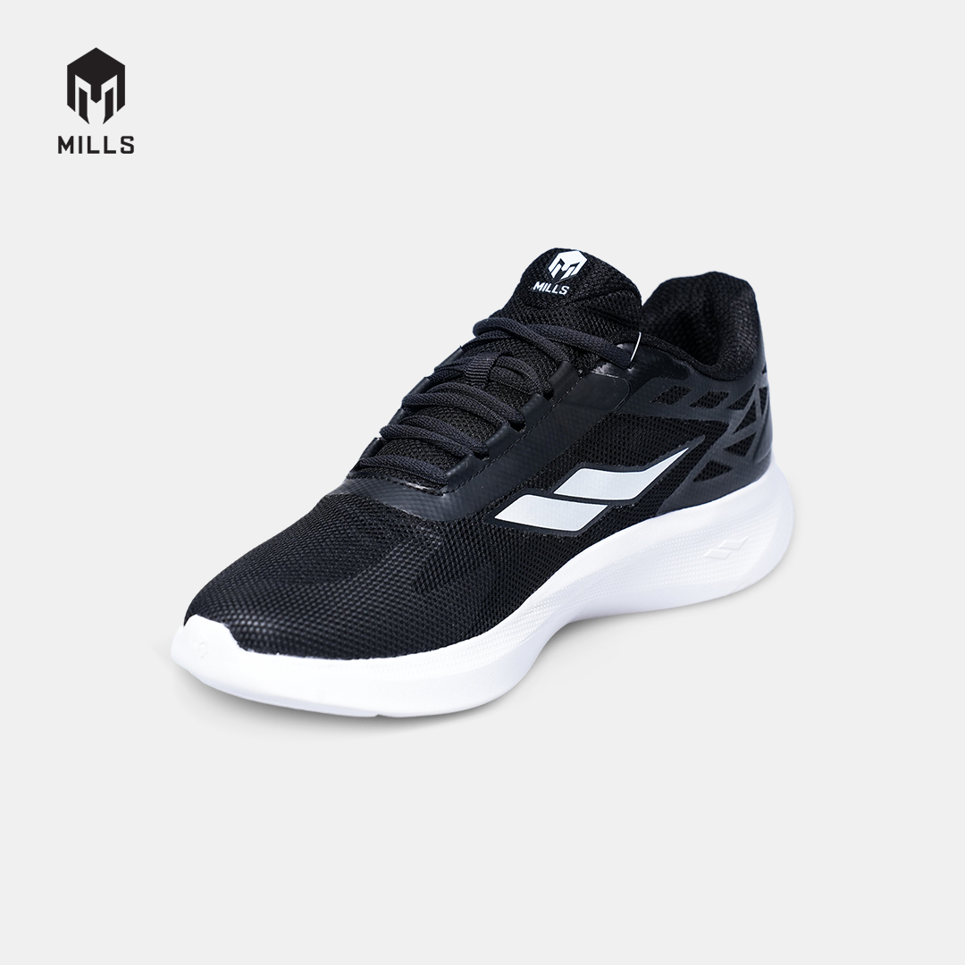 MILLS SEPATU LARI RUNNING SHOES SONIC BLACK/WHITE 9106303