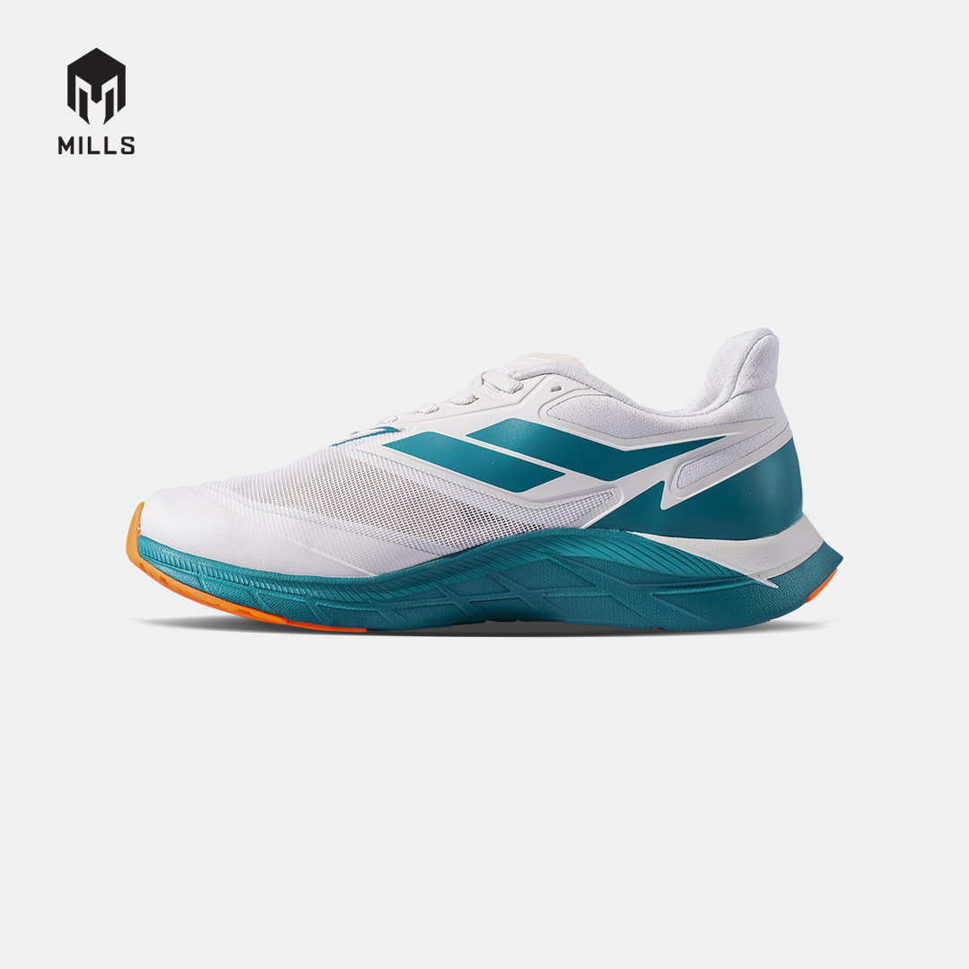 MILLS SEPATU LARI RUNNING SHOES TREXIMO SAGA M3 ANTIQUE WHITE/DK.GREEN/ORANGE 9106106