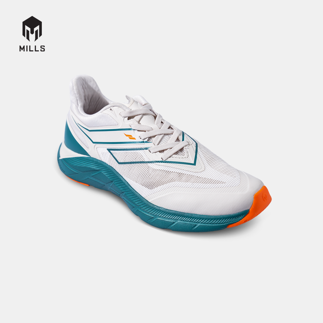 MILLS SEPATU LARI RUNNING SHOES TREXIMO SAGA M3 ANTIQUE WHITE/DK.GREEN/ORANGE 9106106