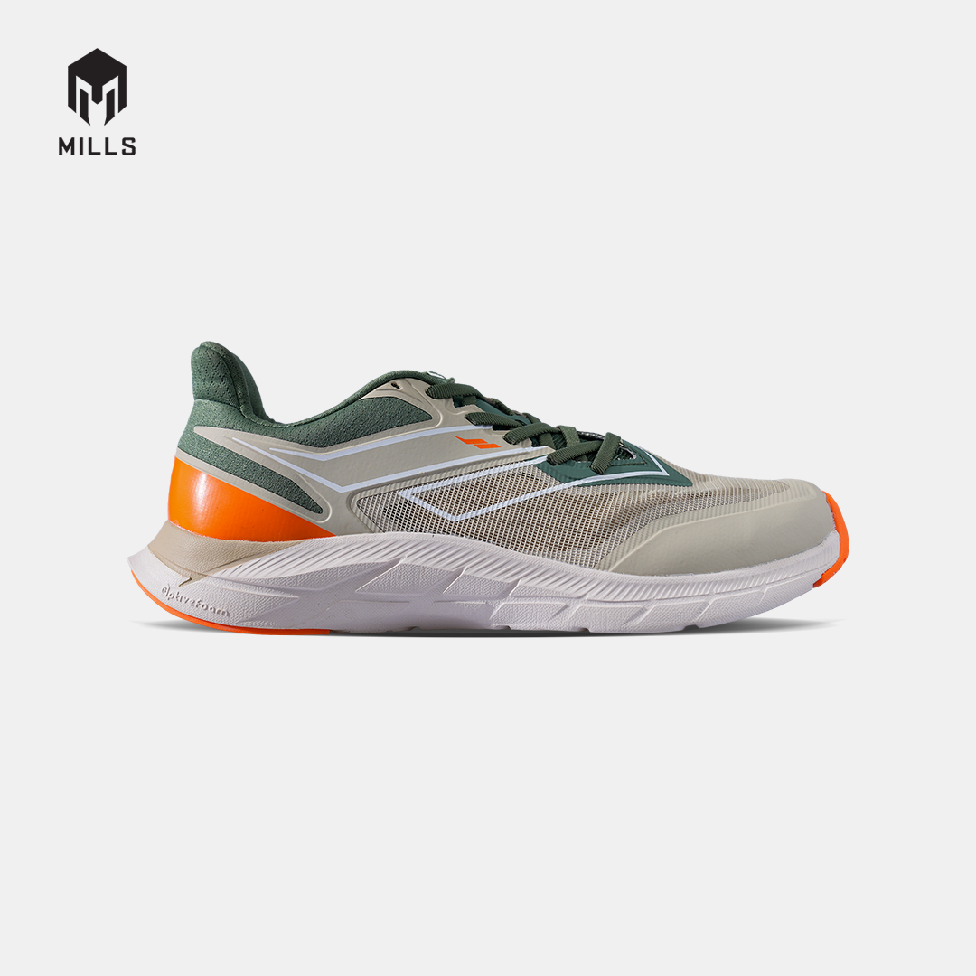 MILLS SEPATU LARI RUNNING SHOES TREXIMO SAGA M3 KHAKI/OFF WHITE/PEEL ORANGE  9106109