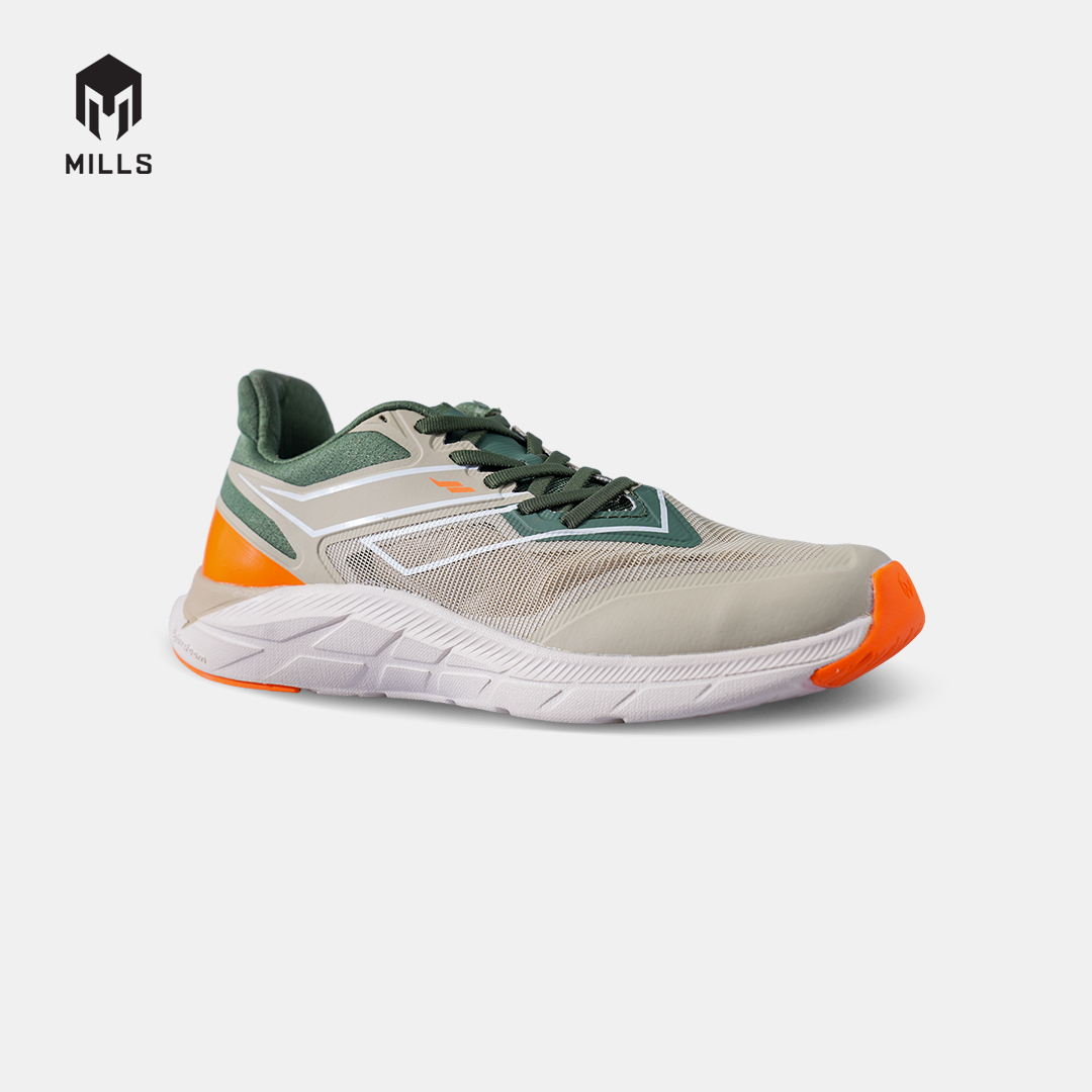 MILLS SEPATU LARI RUNNING SHOES TREXIMO SAGA M3 KHAKI/OFF WHITE/PEEL ORANGE 9106109