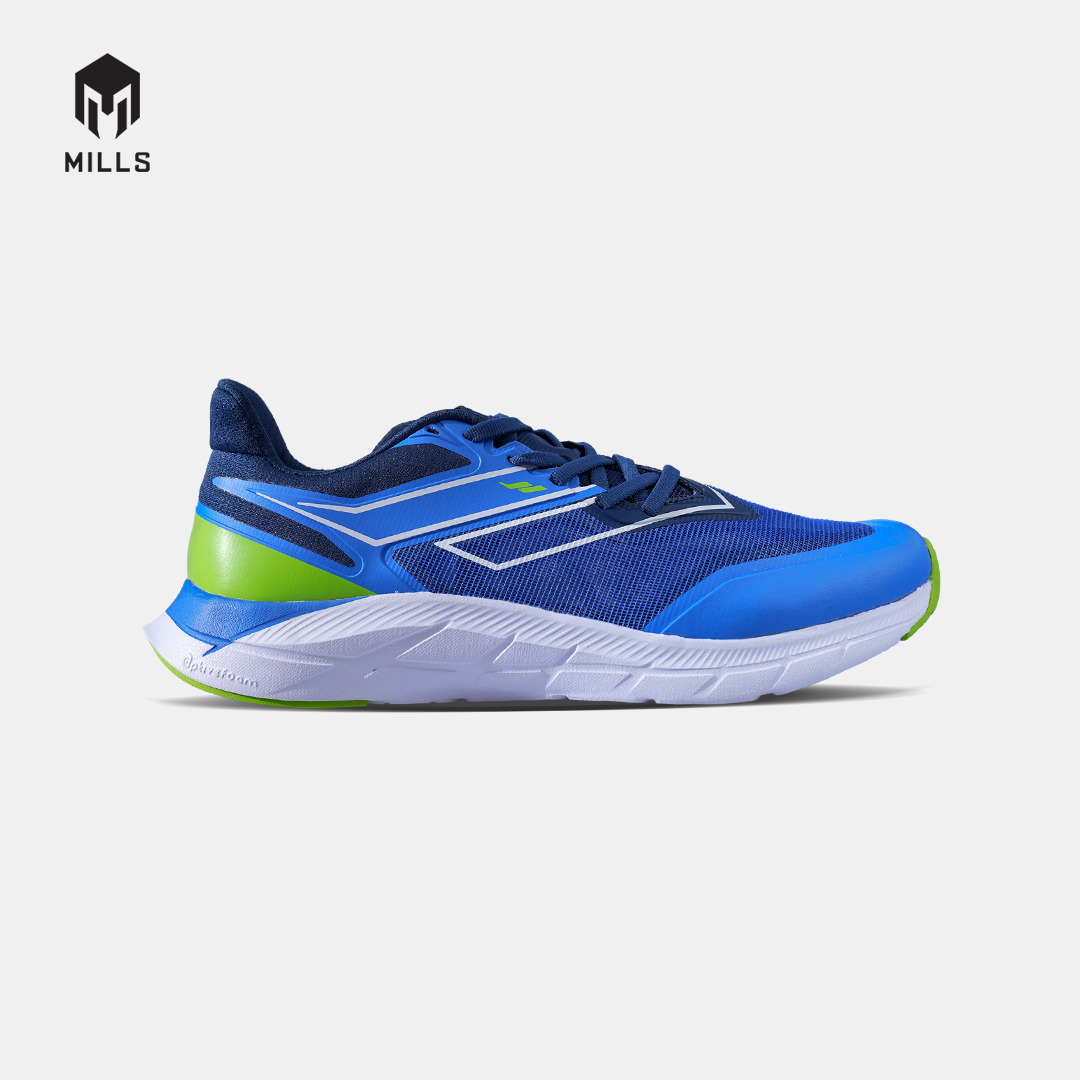 MILLS SEPATU LARI RUNNING SHOES TREXIMO SAGA M3 MARINA BLUE/WHITE/LIME