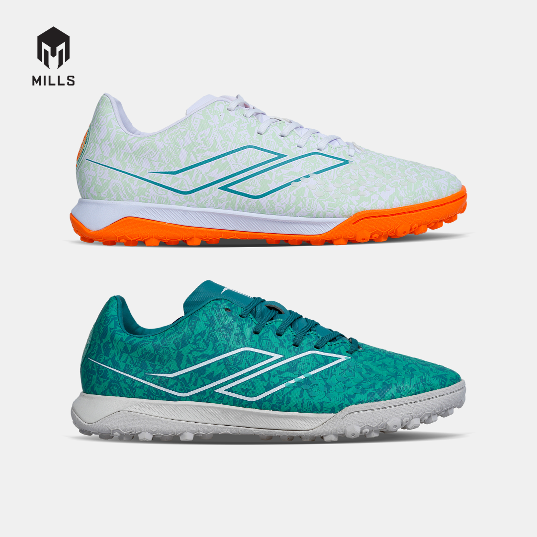 MILLS SEPATU MINI SOCCER TRITON DEISLER 1.9 SW MATCH TF WHITE/GREEN/MULTICOLOR 9005505