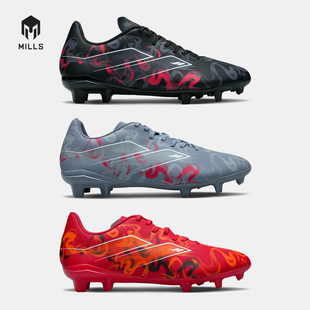MILLS SEPATU SEPAKBOLA AURA FG GREY/RED/WHITE 9307704