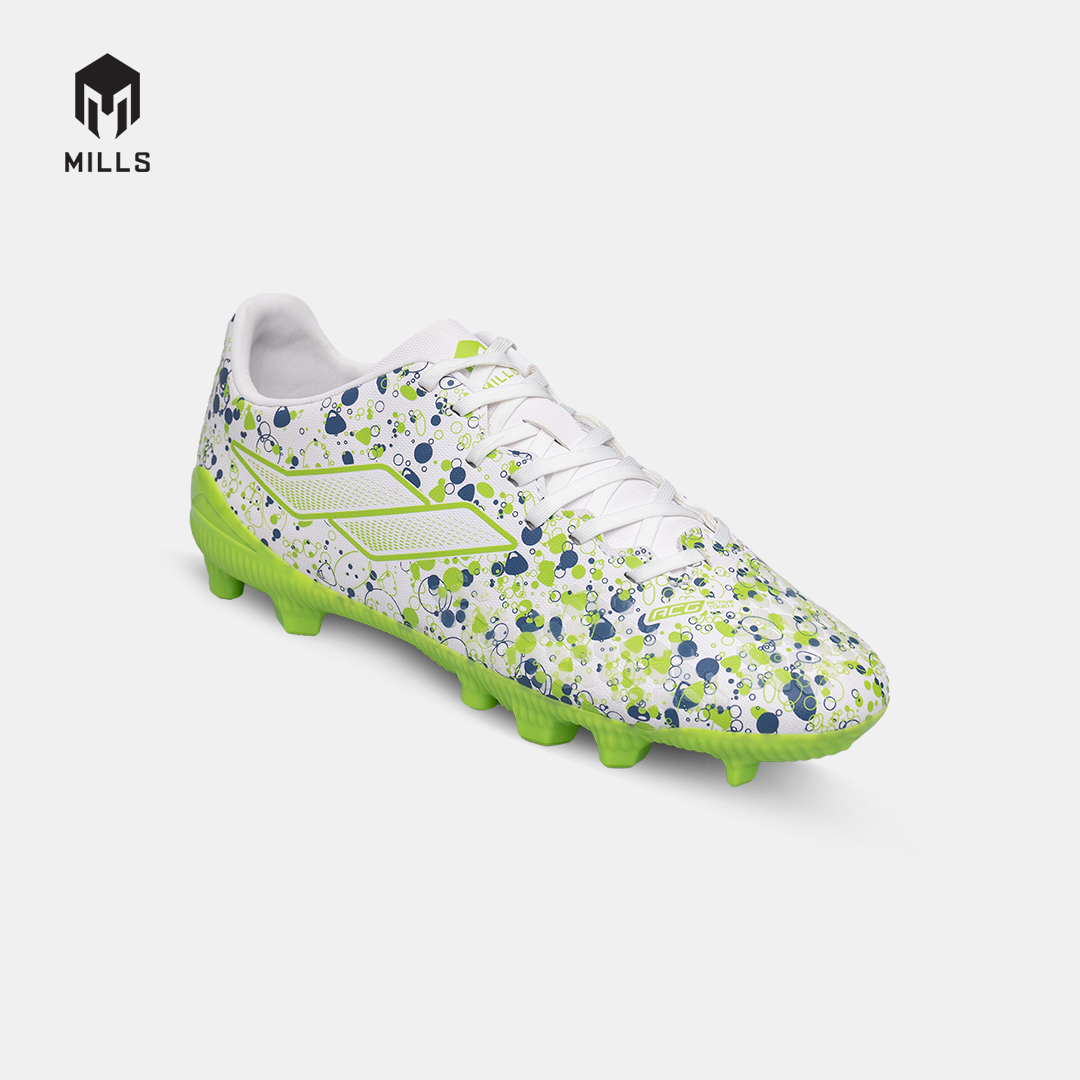 MILLS SEPATU SEPAKBOLA OXY FG JR WHITE/LT.GREEN 9201107