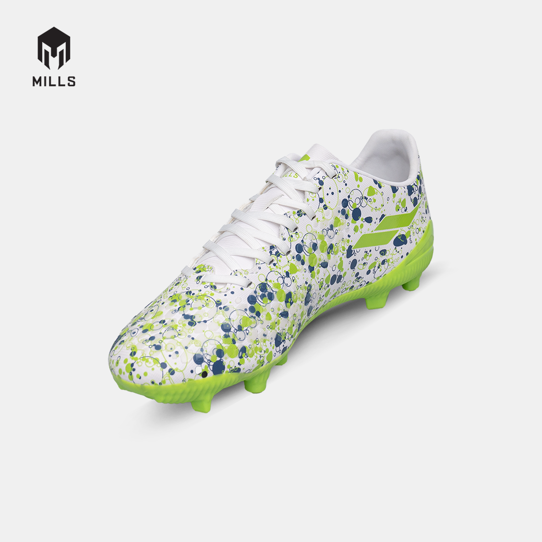 MILLS SEPATU SEPAKBOLA OXY FG JR WHITE/LT.GREEN 9201107