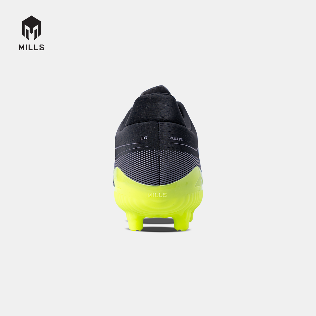 MILLS SEPATU SEPAKBOLA VULCAN 2.0 FG JR BLACK/SILVER/NEON 9203305