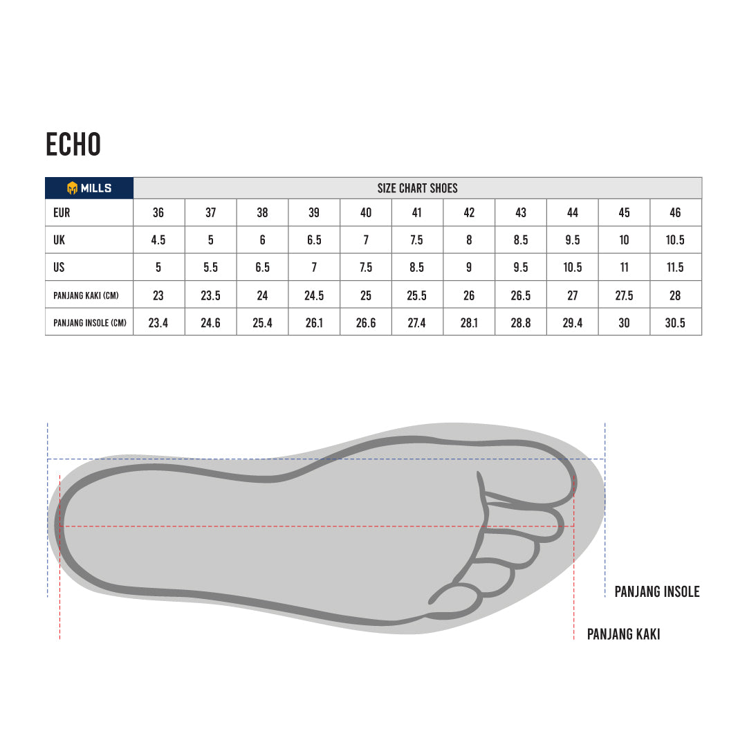 Mills Sepatu Sportstyle Shoes Echo Lite Grey / Grey 9702308