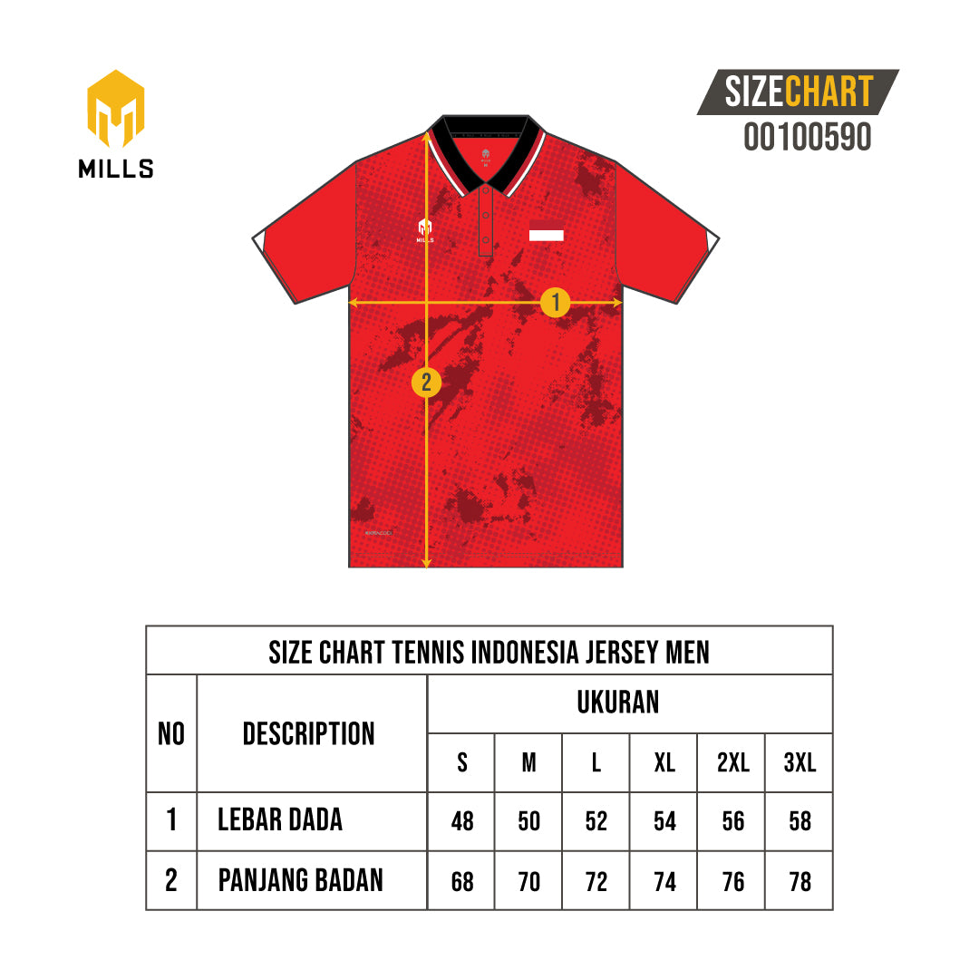 MILLS TENNIS INDONESIA JERSEY MEN WHITE 00100590 20PLT