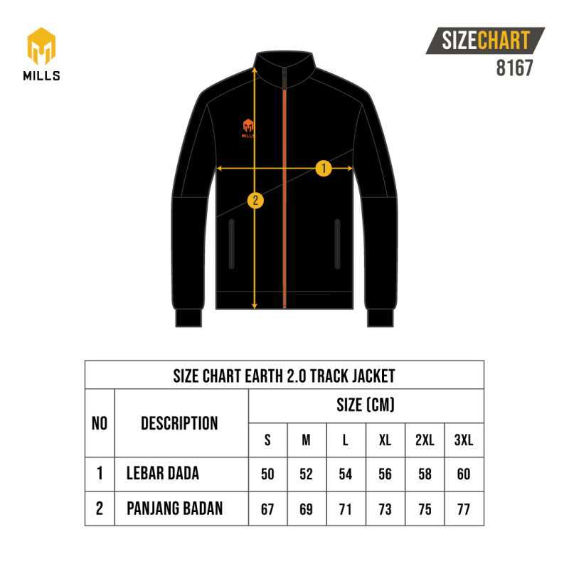MILLS Jaket Olahraga Track Earth 2.0 8167