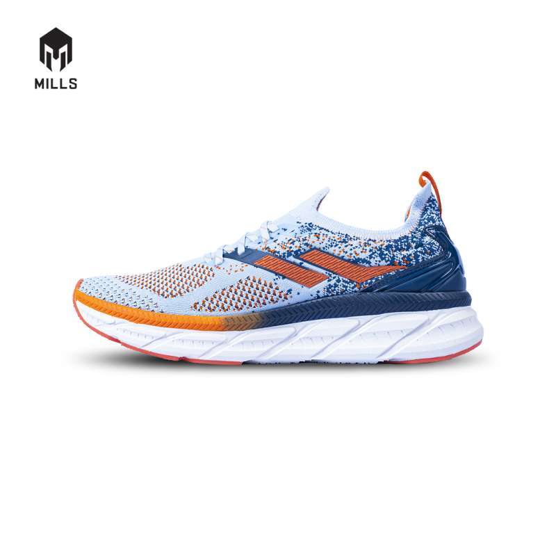 Mills Sepatu Enermax Nanoknit LT Blue / Orange / White 9103101