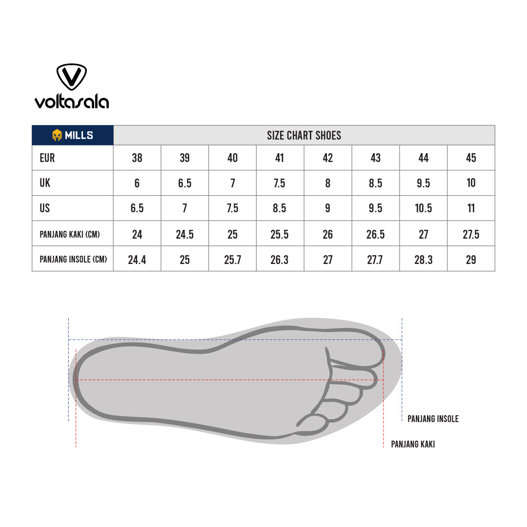 MILLS SEPATU FUTSAL VOLTASALA MIRAGE M2 TF BLACK/WHITE 9001804