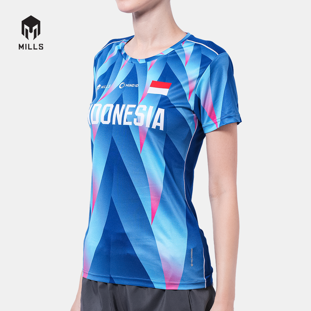 MILLS PASI TRAINING RUNNING T-SHIRT WOMEN BLUE 00100016