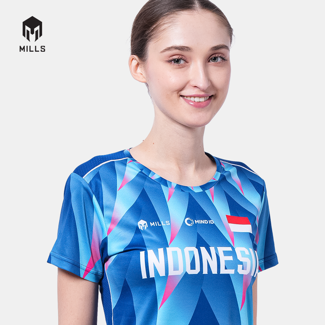 MILLS PASI TRAINING RUNNING T-SHIRT WOMEN BLUE 00100016