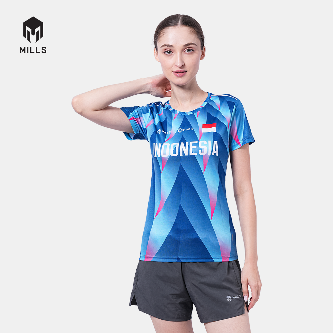 MILLS PASI TRAINING RUNNING T-SHIRT WOMEN BLUE 00100016