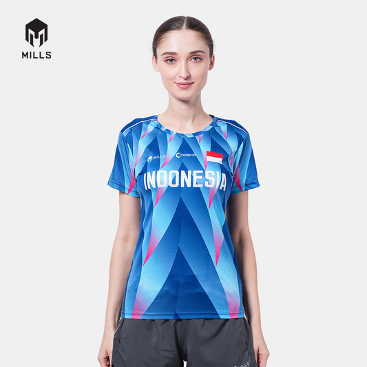 MILLS PASI TRAINING RUNNING T-SHIRT WOMEN BLUE 00100016