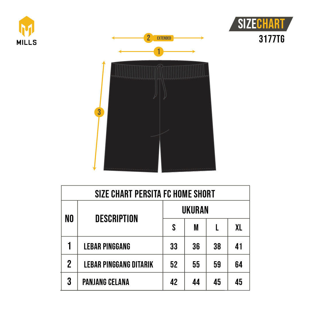 MILLS Celana Persita FC Home Short 3177TG