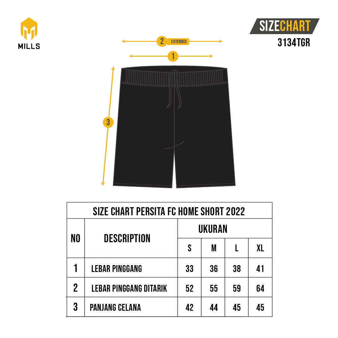 MILLS Celana Persita FC Home Short 3134TGR