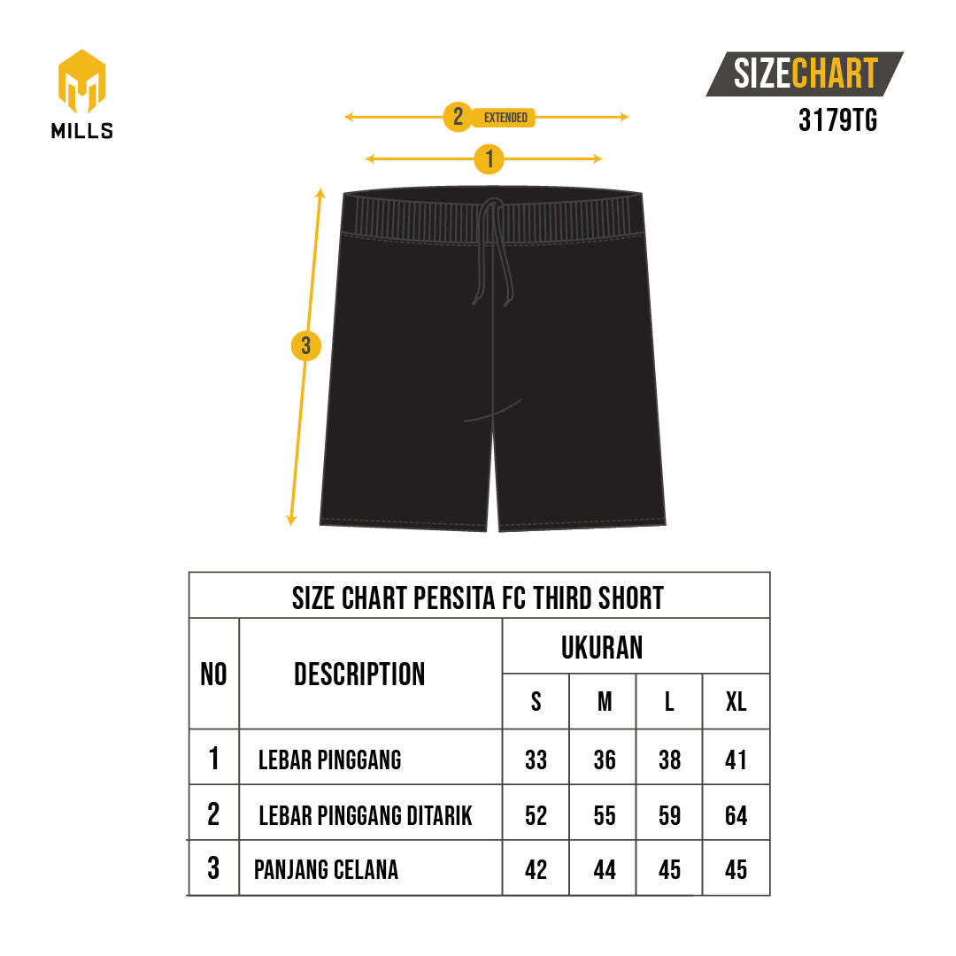 MILLS Celana Persita FC Third Short 3179TG