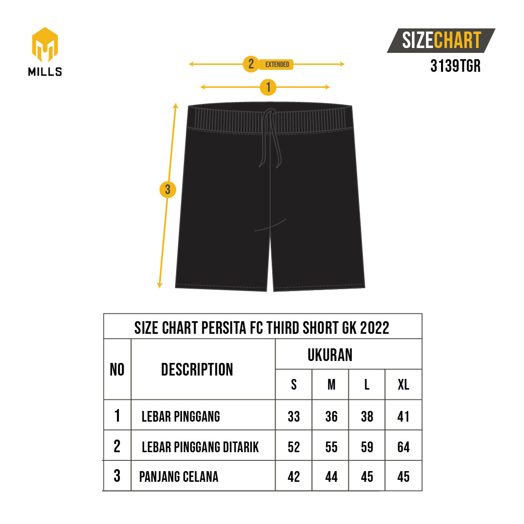 MILLS Celana Persita FC Third Short GK 3139TGR