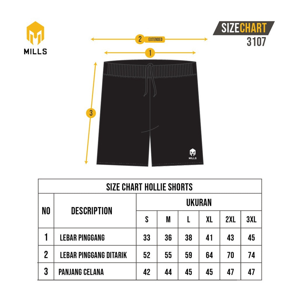 MILLS Celana Olahraga Sepakbola Futsal Football Short Hollie 3107