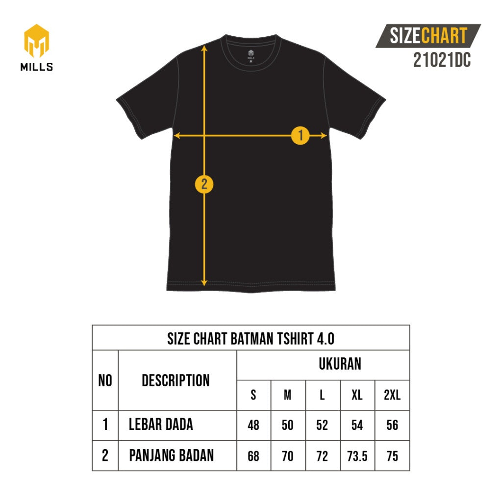MILLS Batman Cotton T-Shirt 4.0 Black 21021DC
