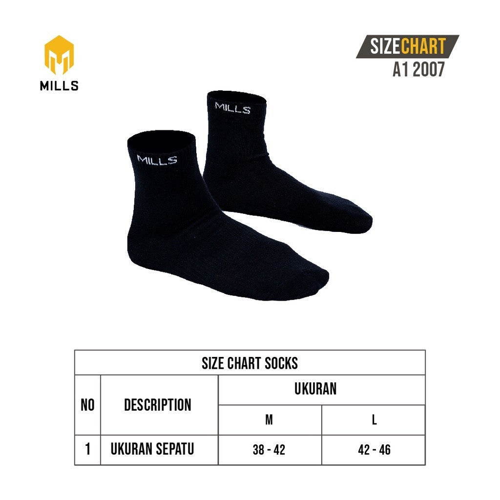 MILLS Kaos Kaki Olahraga Ankle Socks A1 2007