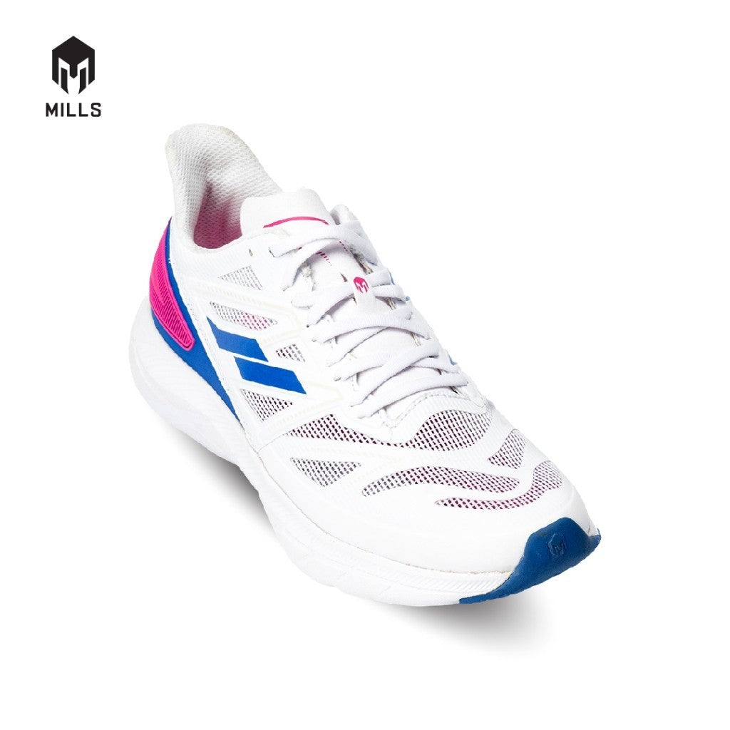 Mills Sepatu Lari Running Shoes Treximo Saga V2 White / Blue / Magenta 9101204