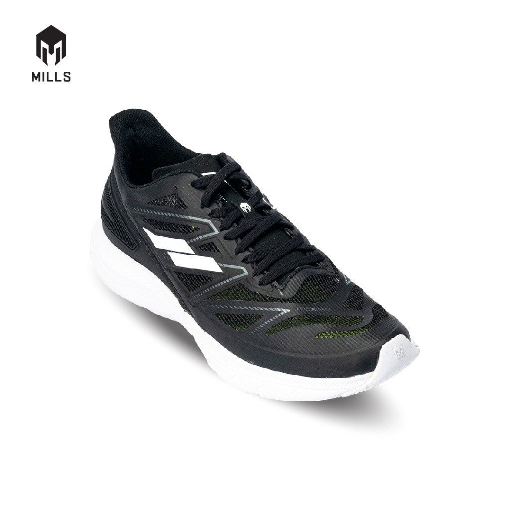 Mills Sepatu Lari Running Shoes Treximo Saga V2 Black / White 9101207