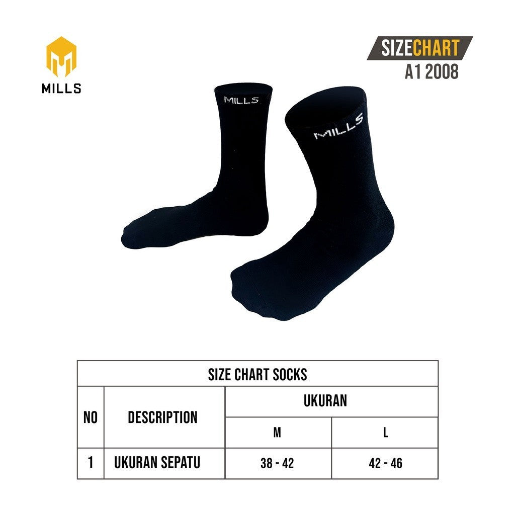 MILLS Kaos Kaki Olahraga Sport Quarter Socks A1 2008